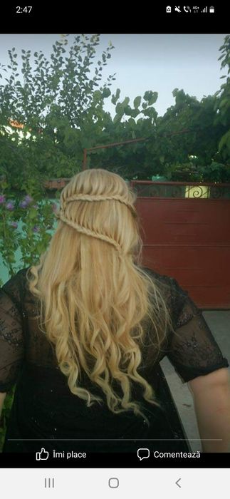 Vand extensii saten și blond clipsuri.