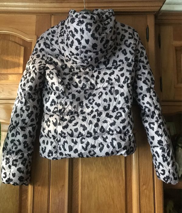 Jacheta Bershka puffer lila animal print