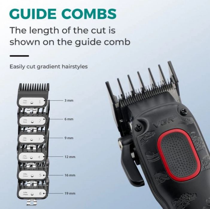 Професионална машинка за подстригване VGR V-016 – Метален корпус, BLDC