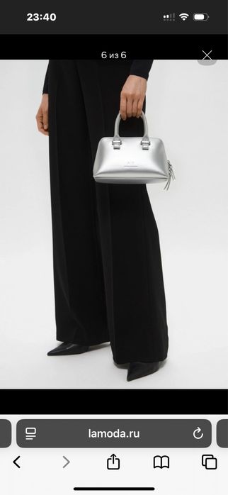 Серебристая сумка Armani Exchange