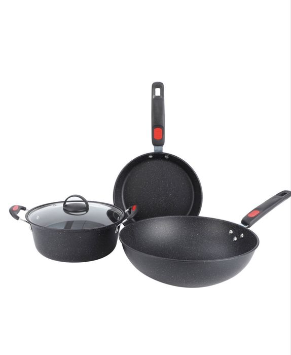 Набор кухонной посуды 3в1 предмета , антипригарные казаны