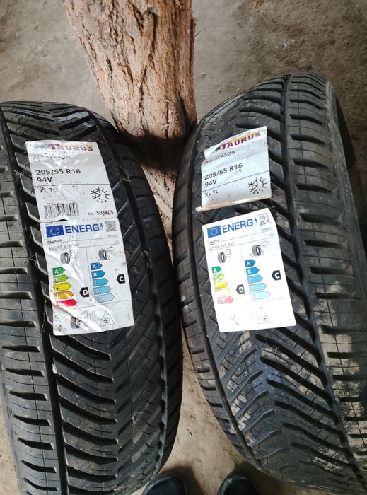 Vand jante 4x100 și 2 cauciucuri noi taurus pe 16