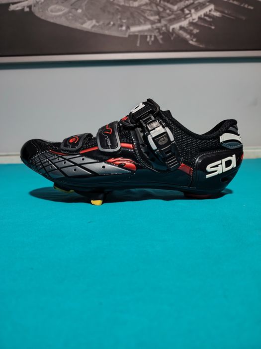 SIDI Spider SRS Carbon adidași ciclism, plăcuțe pentru șosea, mărimea 42, interior 26 cm.