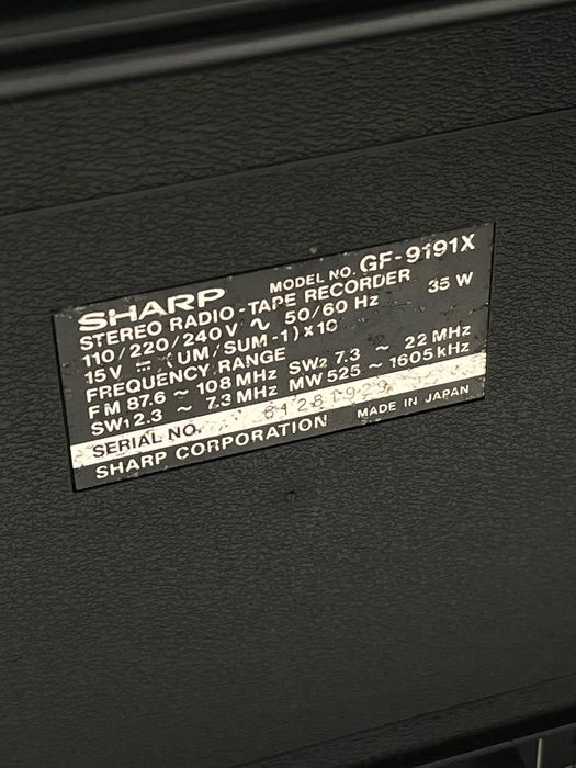 SHARP GF-9191 касетофон