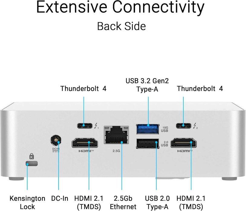 Мини Пк Mini Pc Asus Nuc 15 Pro+ Core Ultra 5 225H 16Gb DDR5 512GB SSD