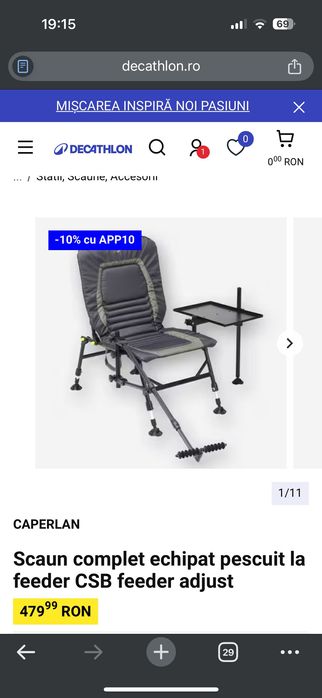 Scaun feeder Caperlan echipat