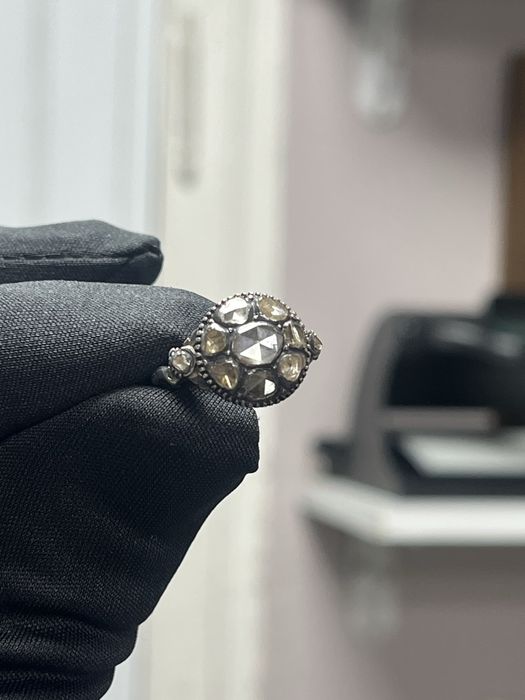 Античен викториански диамантен пръстен (1880 г.)