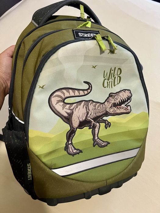 Ергономична раница Street Dinosaur + Несесер