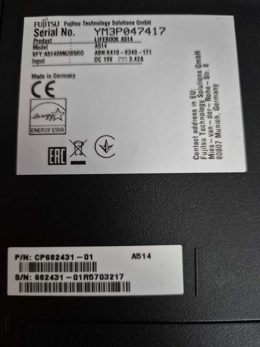 Laptop Fujitsu Lifebook A514