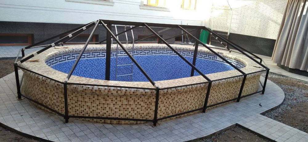 Банер баннер бассен тент baner banner bassen tent установка киламиз