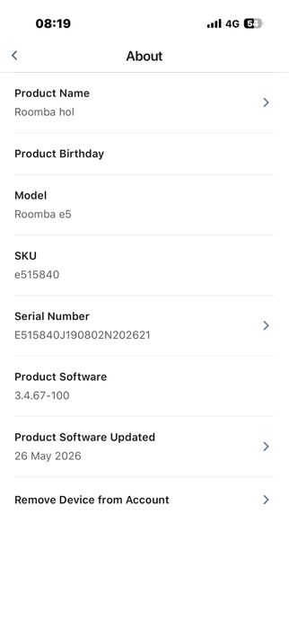 Irobot Roomba E5 WI FI