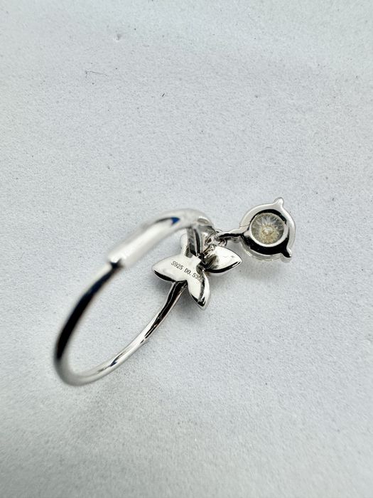 Сребърни обеци с мойсанит (Диамант) 0.5 карата