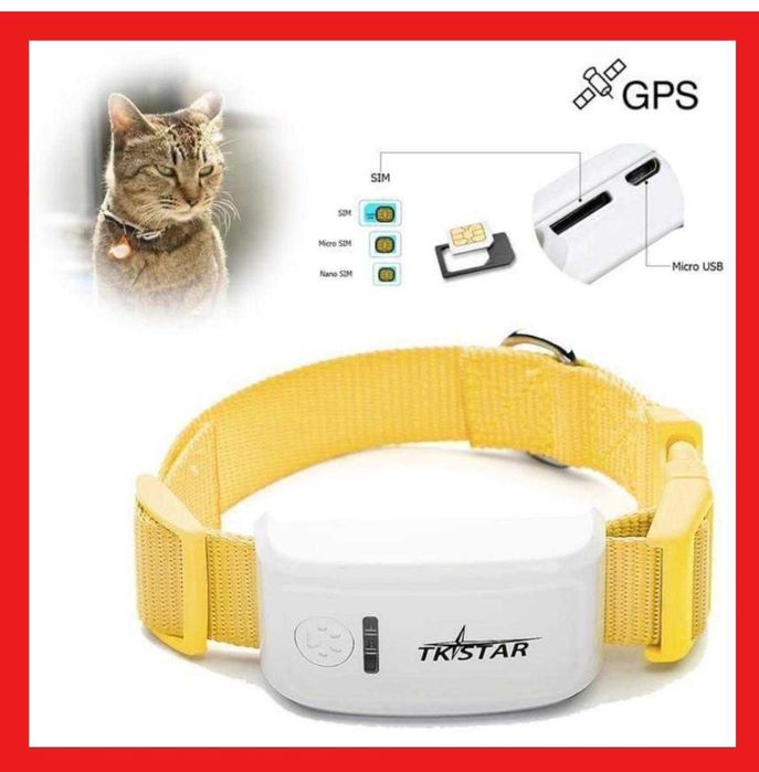 GPS- Трекер с ошейником  для собак и кошек