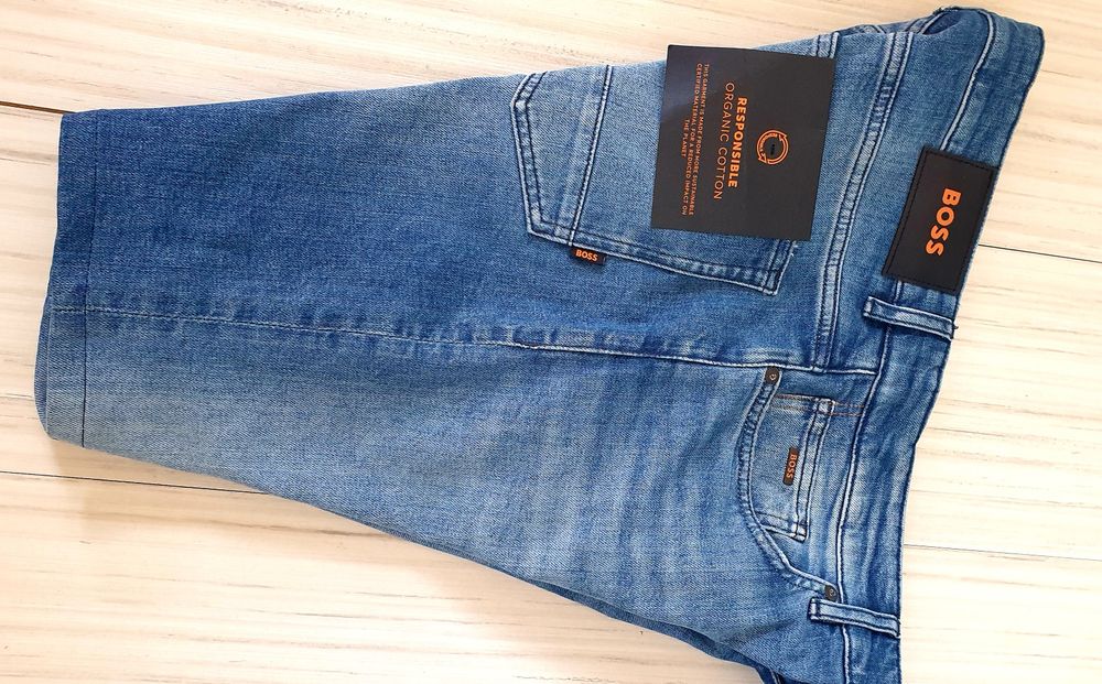 Hugo Boss Candiani Slim Fit 36 НОВО ОРИГИНАЛ Мъжки Къси Дънкови Панталони
