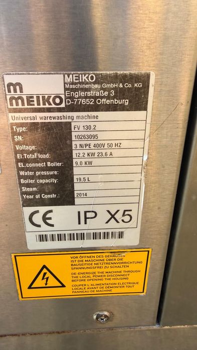 Mașină spălat vase, oale tăvi GN profesională MEIKO Germania