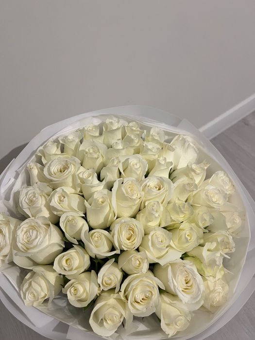 Белые розы букет 51 Роза