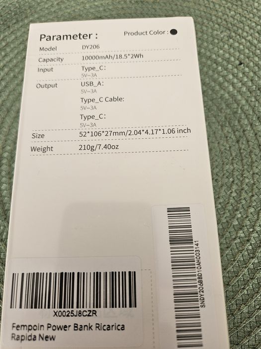 Baterie externa  DY206 - 10000mAh