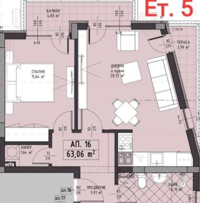 Продава се Двустаен апартамент в Пловдив, Христо Смирненски - 74 кв.м за 1000 €/кв.м - Снимка #1