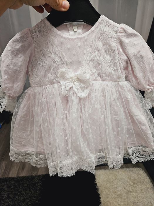 Rochiță 3-6 luni roz pal