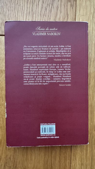 Lolita - Vladimir Nabokov  carte roman