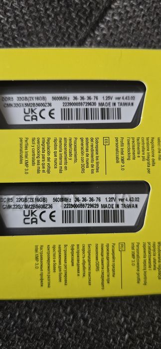 KIT Ram Corsair Vengeance 32Gb DDr5 5600mhz Cl36