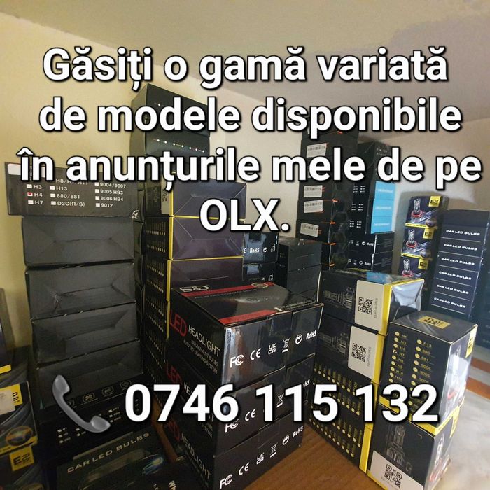 Faza Lunga-Scurta-BEC LED H7-MULTIMARCA-20000Lm-6500K-Aluminiu-NOU-L11 ...