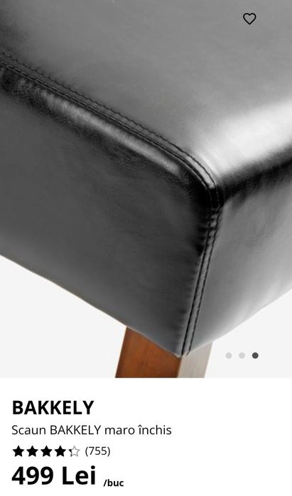 8buc scaune imitație piele jysk Bakkely