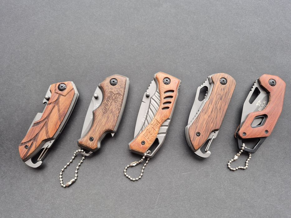 Сгъваеми джобни ножчета BUCK с дървена дръжка