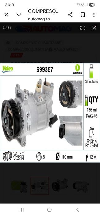 Compresor climă 1.9 tdi,grupul VAG