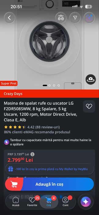 Masina de spalat cu uscator
