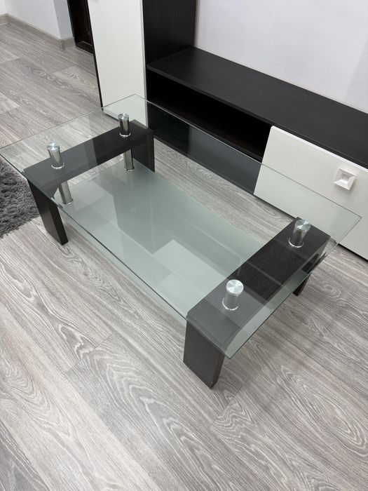 masa de sticla + mobila living + scaun