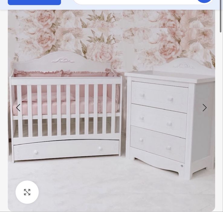 Patut bebe din lemn multifunctional Vittoria Azura + Saltea Cocos – MAMO-TATO