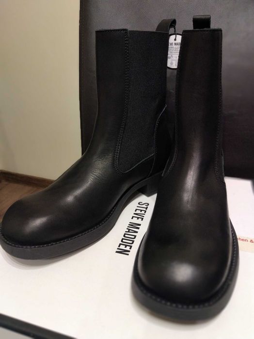 боти Steve Madden естествена кожа, 39  р-р нови с кутия