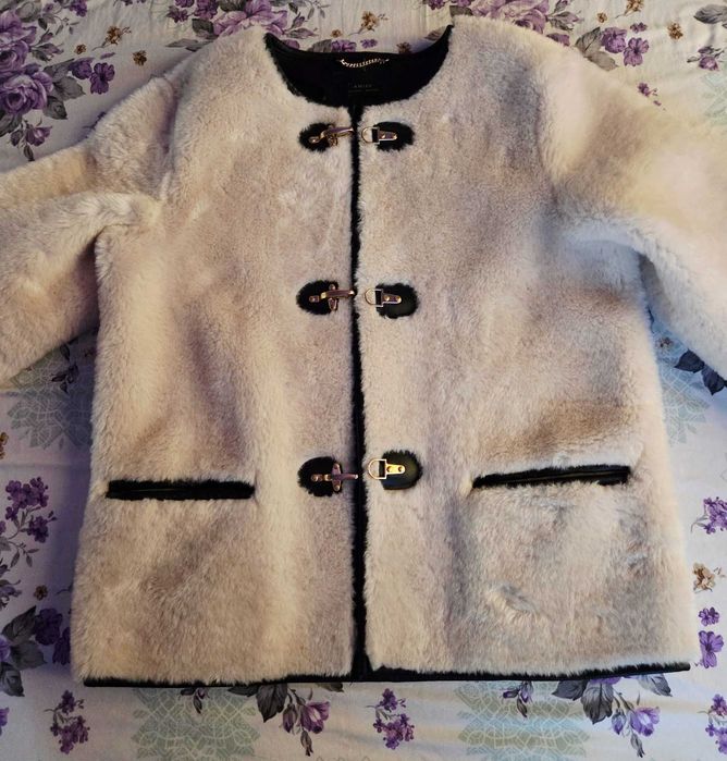 Ново бяло пухкаво яке