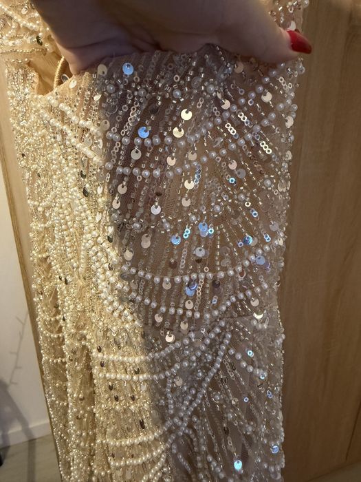 Rochie lunga cu trena detasabila