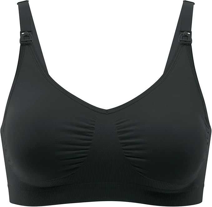 Дишащ сутиен за бременност и кърмене Medela черен S НОВ