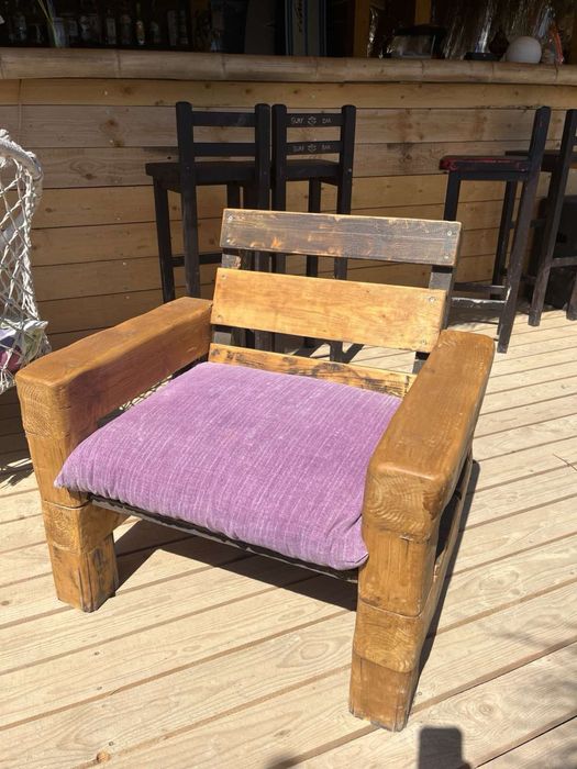 Стол -дървено кресло ръчна изработка