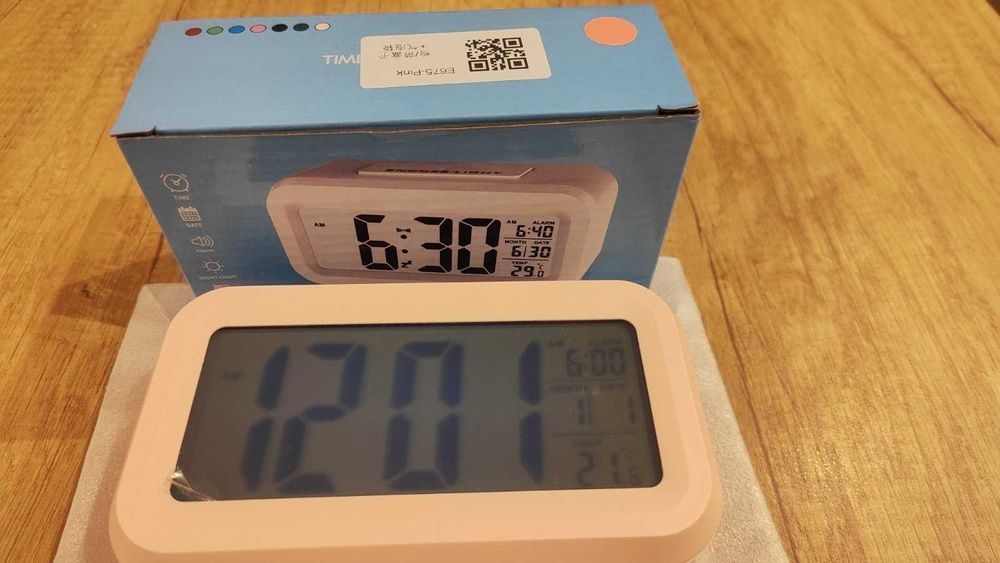 Детски будилник - цифров часовник РОЗОВ наличен