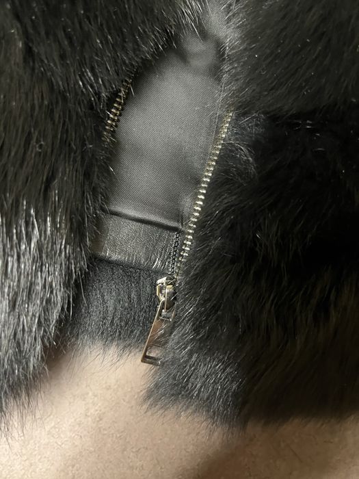 Шуба песец  черный  европа