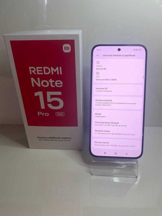 Telefon Xiaomi Redmi Note 15 Pro 5G 256 GB Black - Cod 127831