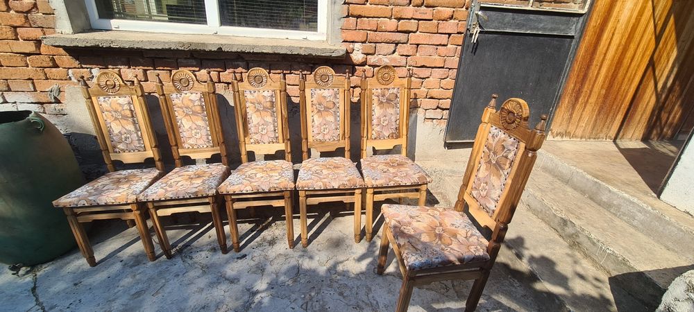 Кухненски столове от орех,ръчна изработка