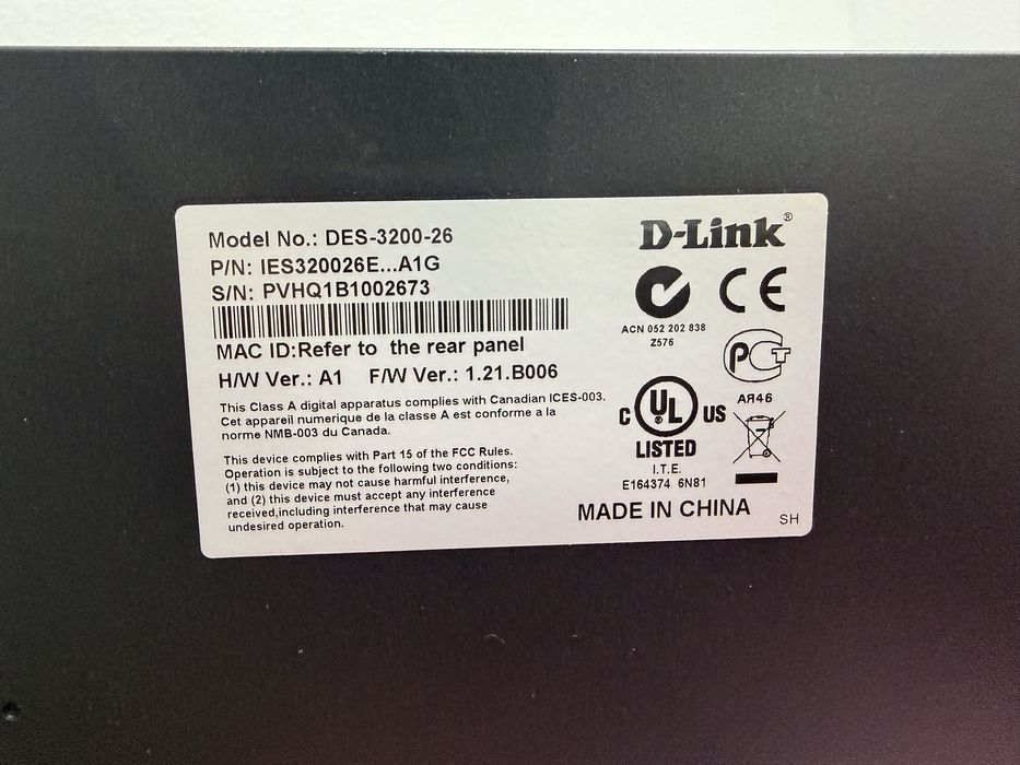 Коммутатор D-Link DES-3200-26