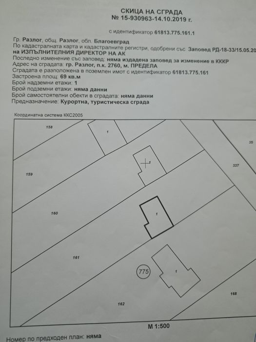 Къща,местност Предел,Разложко землище