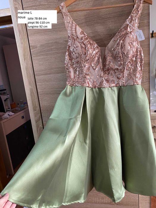 Rochie ocazie noua marime L cu paiete eleganta nunta
