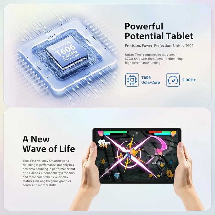 Нов FORUSER Android 14 таблет 10.4 инча 36GB RAM+256GB ROM.