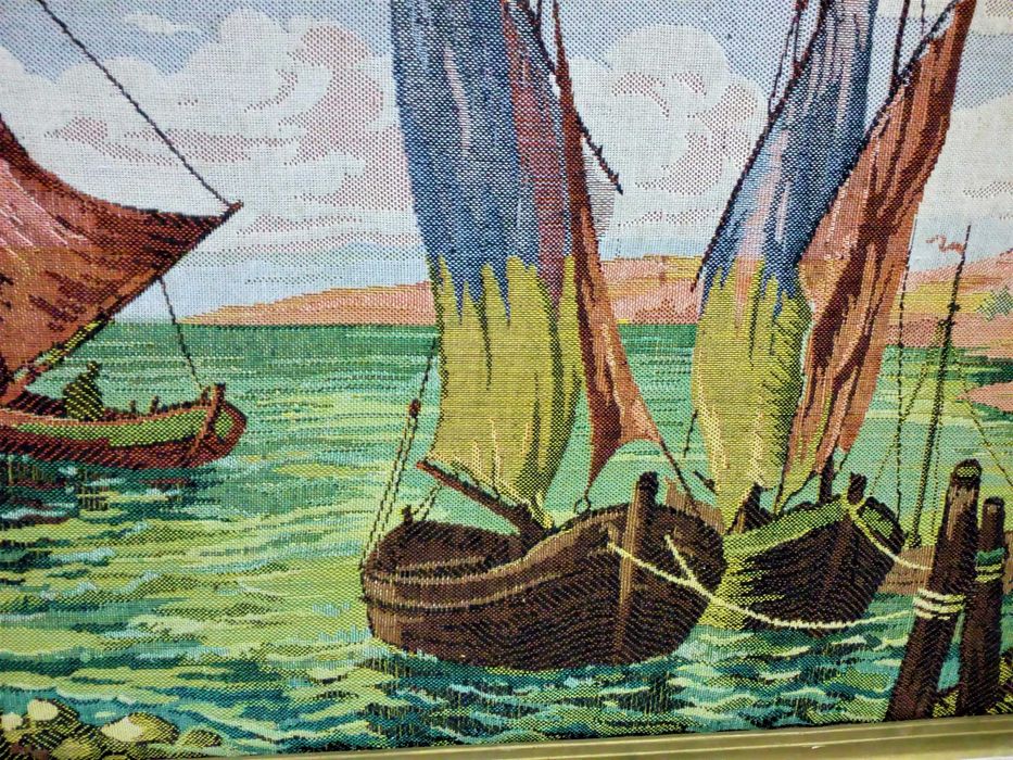 Разкошен Стар Голям Гоблен в Рамка