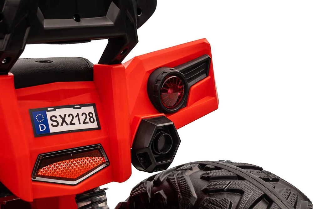 ATV electric Kinderauto SX2129 4x4 24V roti moi, scaun tapitat RED