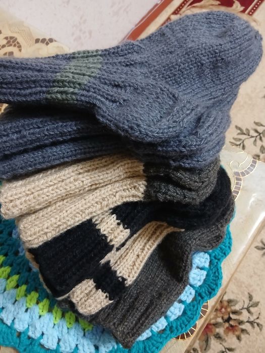 Носки вязанные  зимние