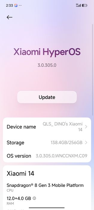 Xiaomi 14 china 256gb/12