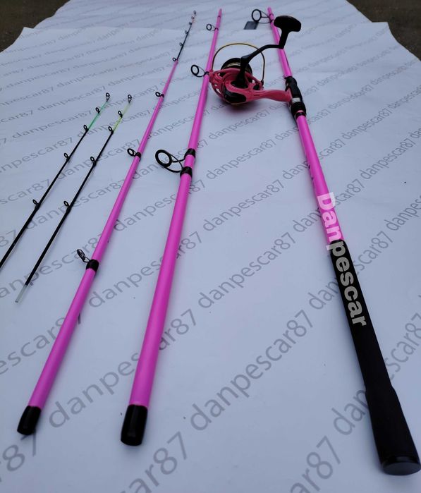 SET FEEDER Lanseta PROFL Black FORCE PINK 3,90m SI Mulinetă  CD6500